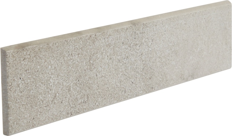 Cemento Rasato Grigio Porcelain Wall Trim 3" x 12" Bullnose - Matte