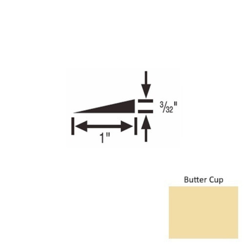 Solid 48 Butter Cup Rubber Reducer Strip