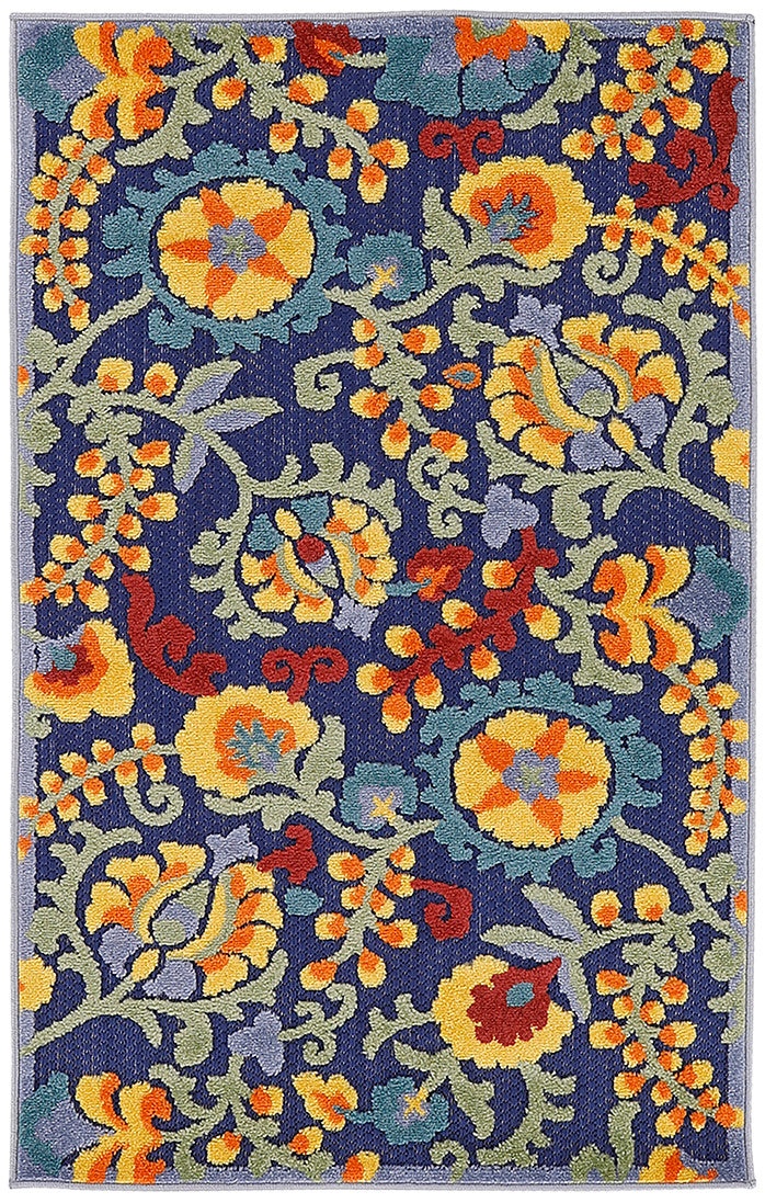 Aloha Alh17 Navy Multicolor Outdoor Area Rug