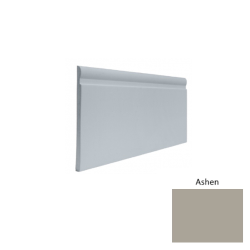 Contours #85 Fashion Ashen Rubber Profiled Wall Base - Satin