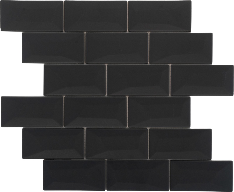 Libra Caviar Porcelain Mosaic - 2" X 4" - Matte