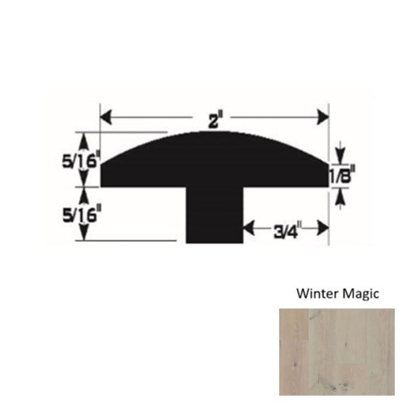 TimberBrushed Platinum Winter Magic T Molding