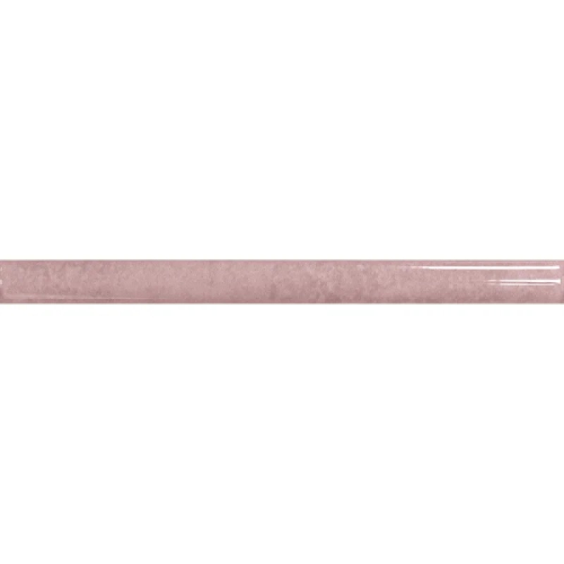 Celine Pink Ceramic Wall Trim - 0.59" X 8.05" Pencil - Glossy