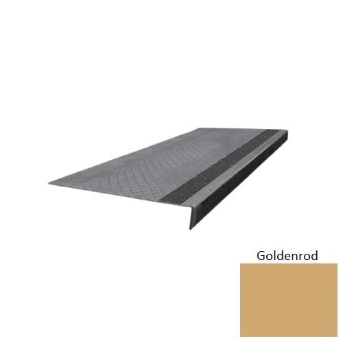 Flextones Goldenrod Type 675 With Flush Carborundum Strip Distinct Designs Rubber - 12" X 72" Stair Tread - Diamond Profile Design