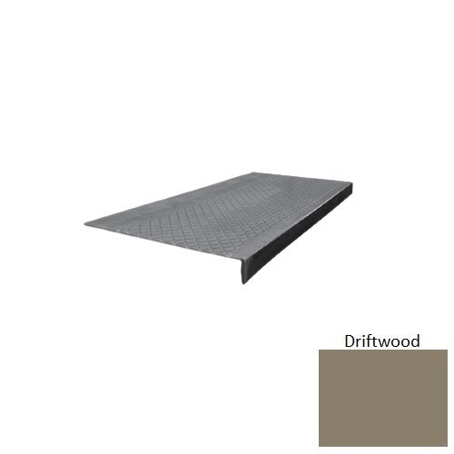 Flextones Driftwood Type 600 Distinct Designs Rubber - 12" X 72" Stair Tread - Diamond Profile Design