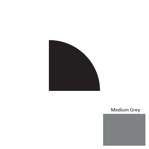 Johnsonite Medium Grey Rubber Moulding / Trim - 3/4" X 8 Ft (96") X 3/4" Millwork Quarter Round - Millwork Quarter Round