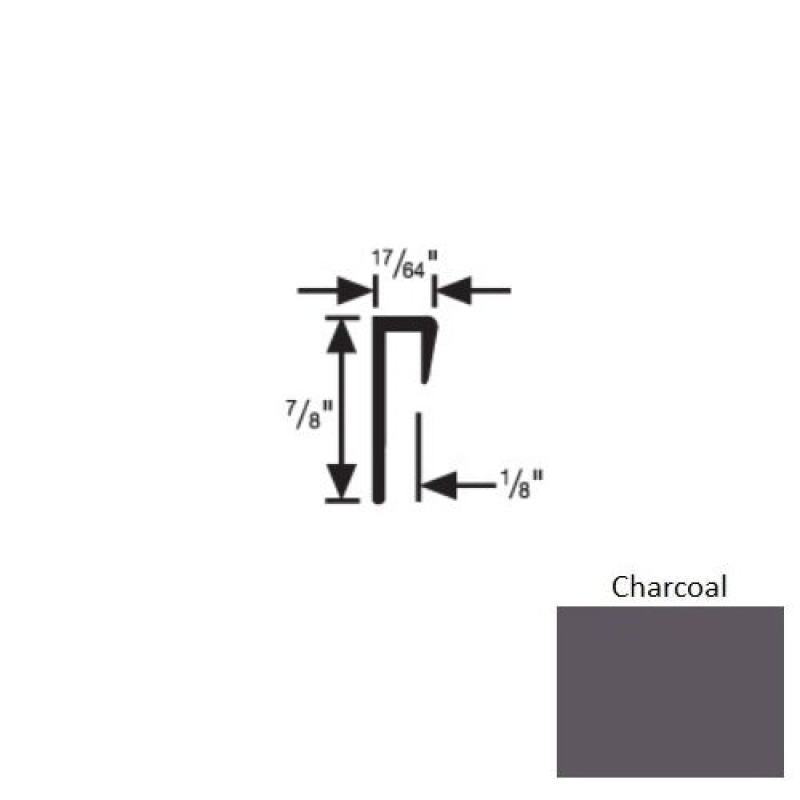 Flextones Charcoal Vinyl 197 Square Resilient Cove Cap