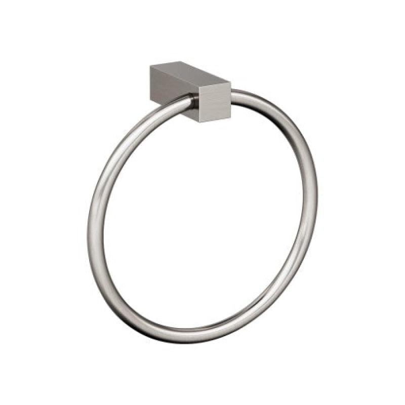 Monument Zinc & Aluminum Wall Mounted Towel Ring - Brushed Nickel - 6 5/16" (160 Mm) Length