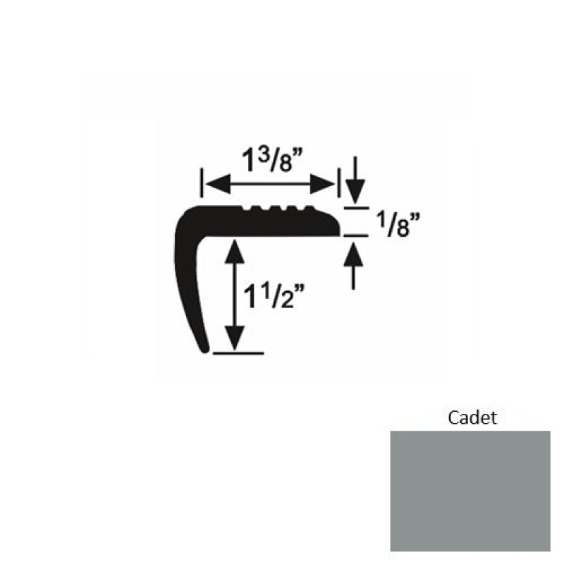 Solid 05 Cadet Rubber Domestic Stair Nosing