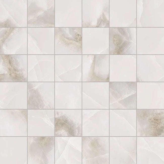 Penumbrix Alabaster Porcelain Mosaic - 2" X 2"