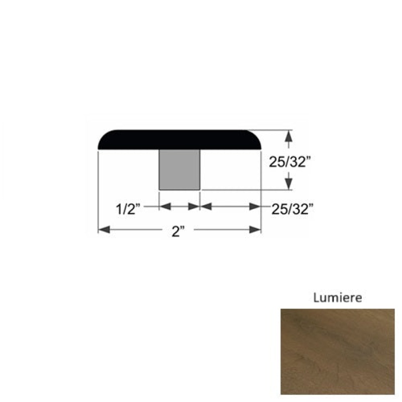 La Grande Lumiere Hardwood Moulding / Trim - 2" X 118" Flat T Molding - Urethane