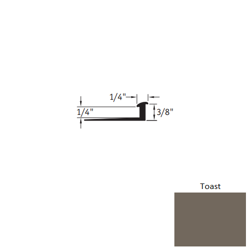 Johnsonite Toast Vinyl Moulding / Trim