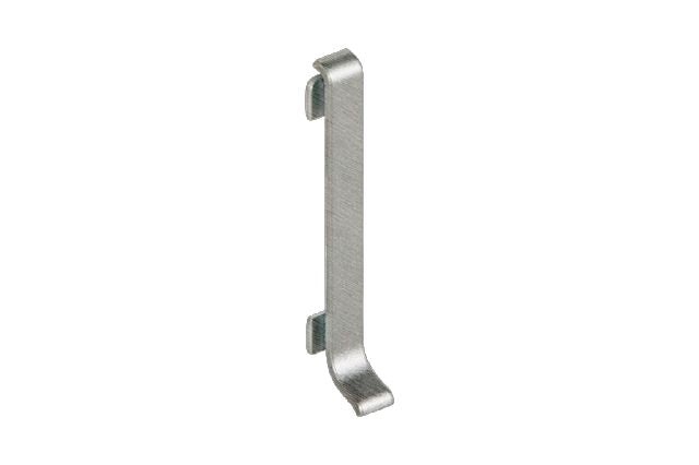 Designbase Sl Connector Metal Tile Edging Trim - Aluminum With Brushed Stainless Steel Appearance