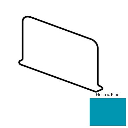 Color Wheel Classic Electric Blue Ceramic Wall Trim - 4 1/4" X 6" Sanitary Cove Base Corner Left - Semi Gloss