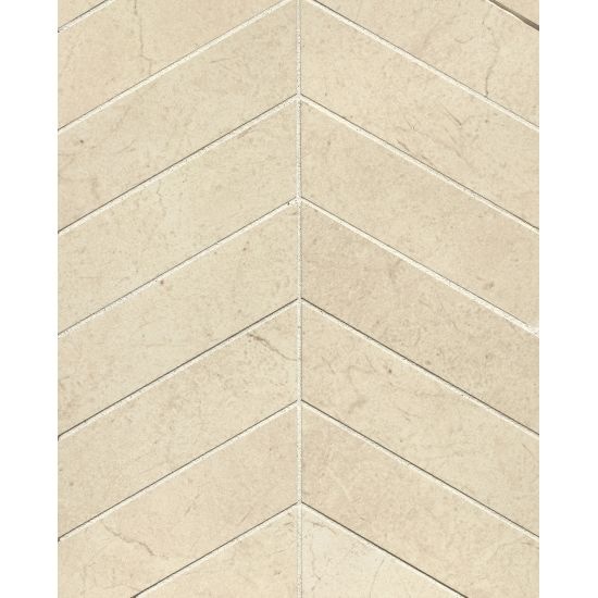 Marfil Bianco Porcelain Mosaic - 2" X 2" Chevron - Polished