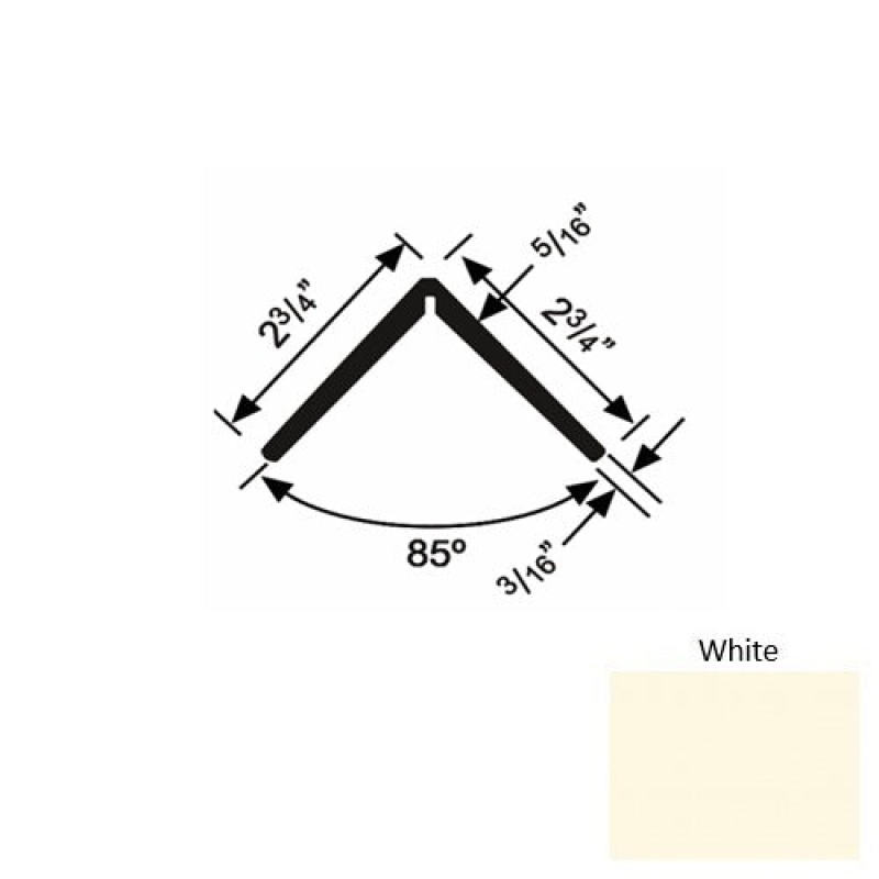 Solid 19Xtr White Rubber Corner Guard