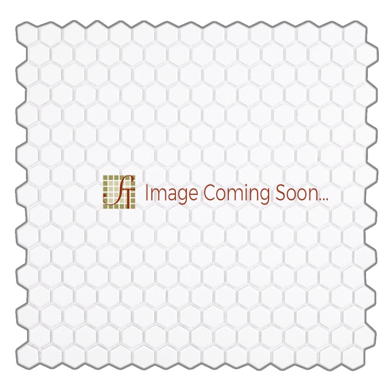 White Pearl Marble Mosaic - 1 1/4" Hexagon - Polished
