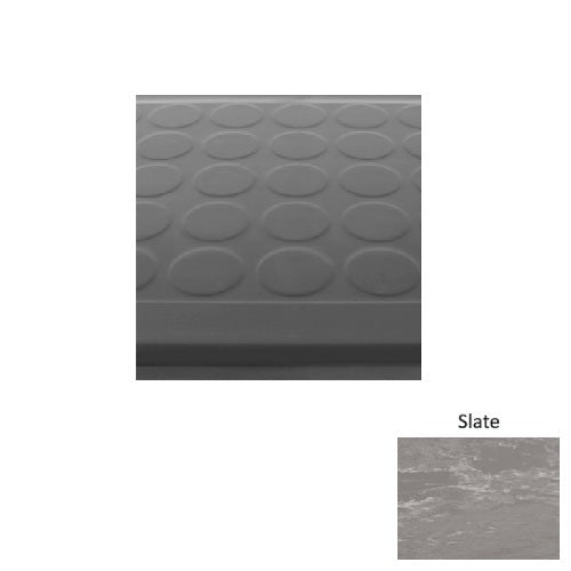 Marbleized 92 Slate Low Profile Raised Circular Rubber (Sq) Stair Tread - Textured