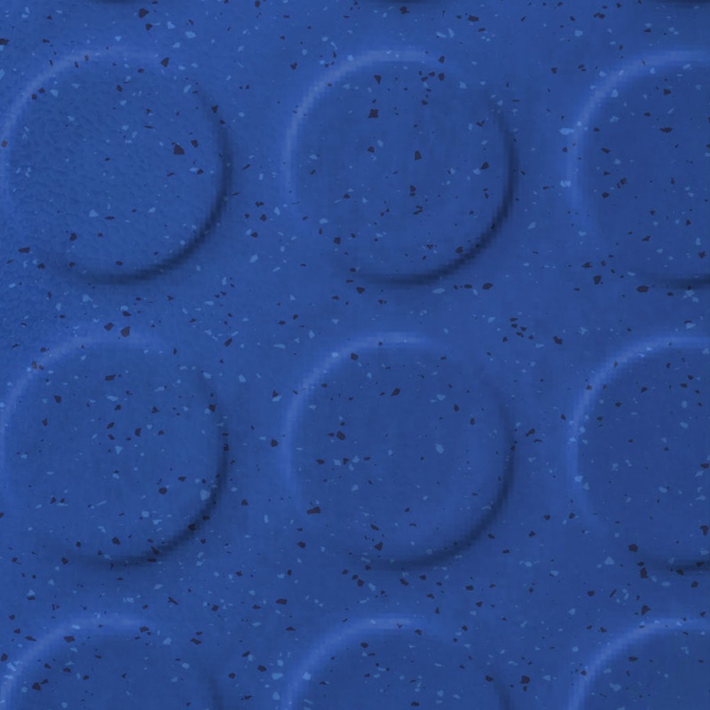 Johnsonite Maritime Raise Round Color Splash Speckled Rubber Tile