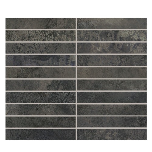 Urban Essence Lead Porcelain Mosaic - 1" X 6" Stacked - Matte