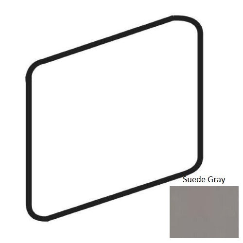 Color Wheel Classic Suede Gray Ceramic Wall Trim – 2" x 2" Bullnose Corner