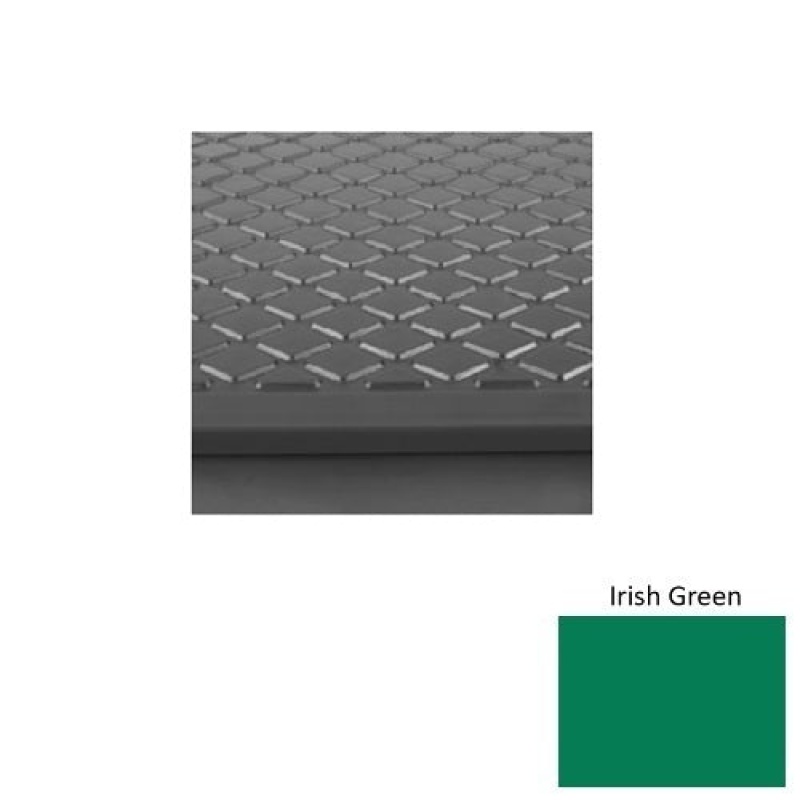 Solid 31 Irish Green Rubber (Rd) With Galley Red Abrasive Strip Stair Tread With Dupont Kevlar - Textured