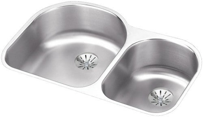 Lustertone Classic Stainless Steel Undermount Double Bowl Kitchen Sink