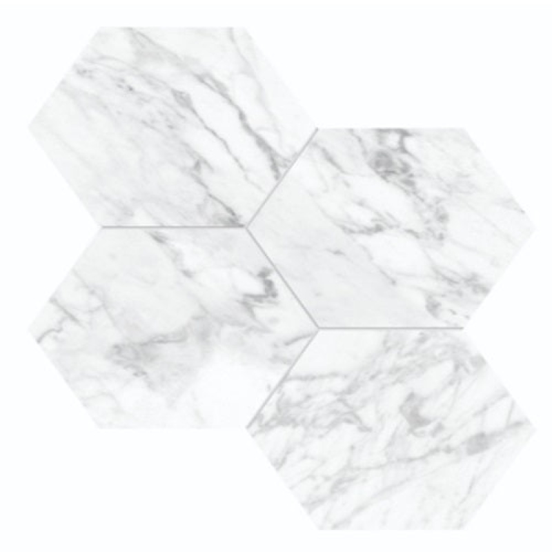 La Marca Statuarietto Porcelain Mosaic - 6" Hexagon