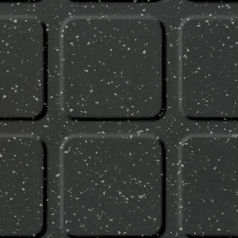Johnsonite Gorge Area Raised Square Color Splash Speckled Rubber Tile - Textured - 24" X 24"