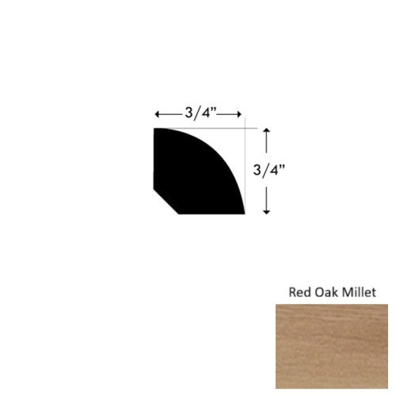 Heritage Solid Red Oak Millet Quarter Round Trim