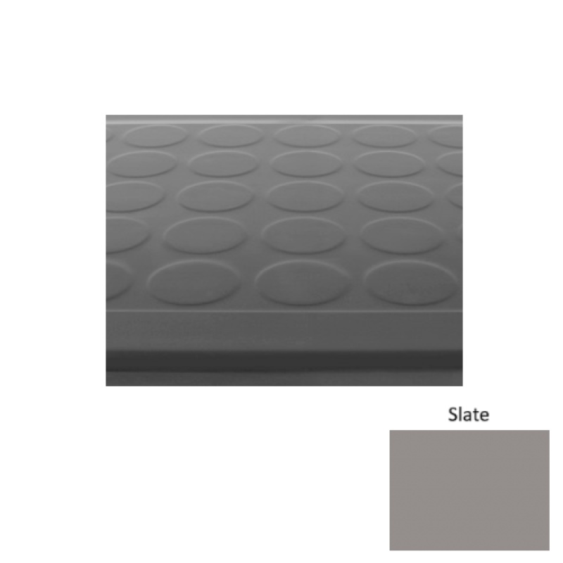 Solid 92 Slate Low Profile Raised Circular Rubber (Sq) Stair Tread - Textured