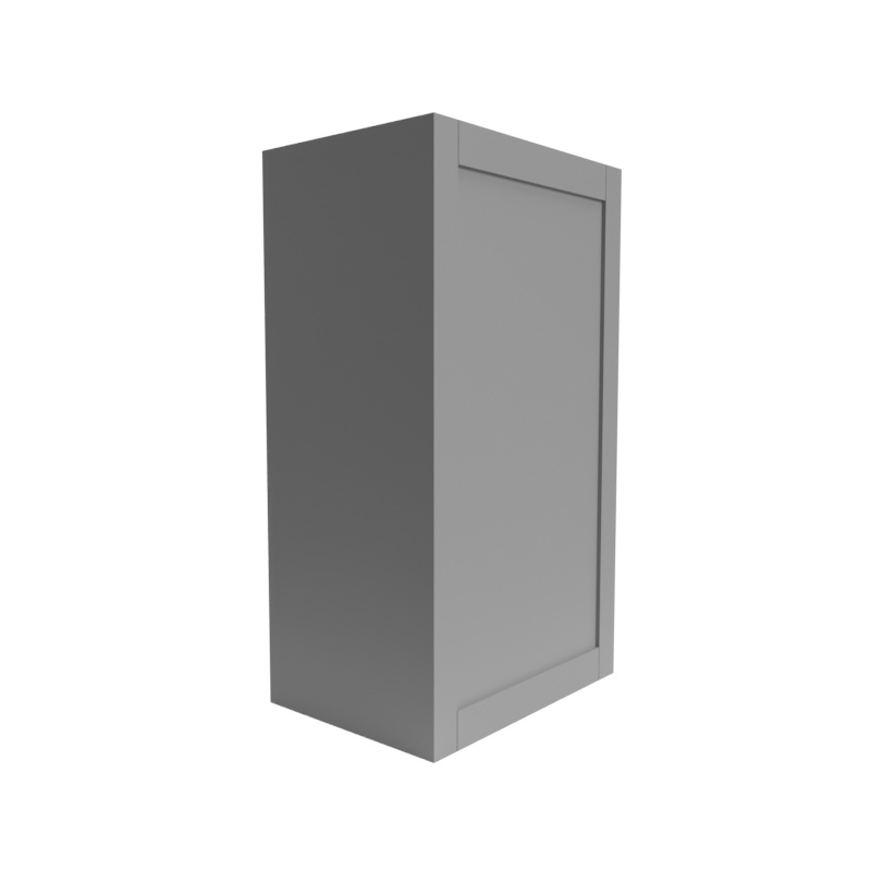 Single Shaker Grey Matte Wood Kitchen Wall Cabinet - 12" X 36" X 12" (Assembly Required) - Matte