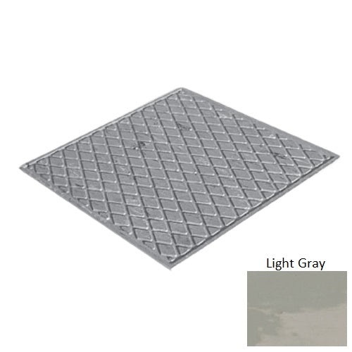 Evolving Styles Creative Elements Light Gray Rubber Diamond Landing Tile - Textured - 27" X 27"