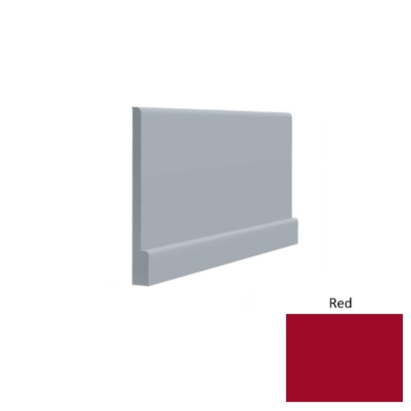 Contours #05 Simplicity Bold Red Rubber Profiled Wall Base - Satin - 4 1/2" X 8 Ft