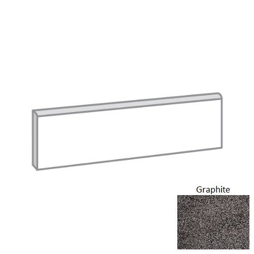 Facade Graphite Porcelain Bullnose Trim 3" x 12" Matte