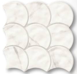 3D Statuario Porcelain Tile - Matte - 12" X 12" Scale
