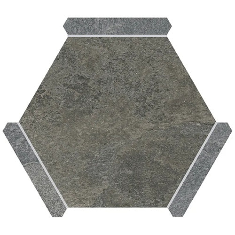 Encadre Slate Oxido Porcelain Tile - Matte Hexagon