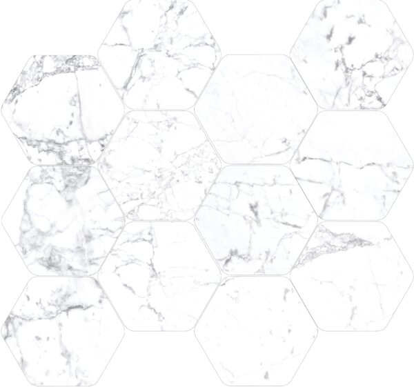 Kobe Statuarietto Porcelain Mosaic - Hexagon
