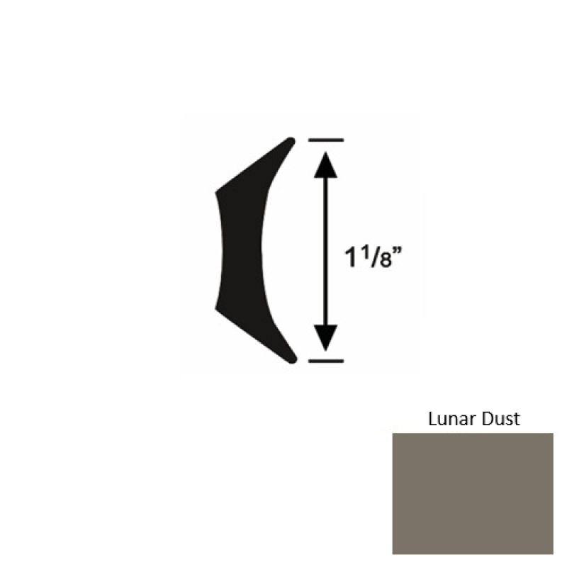 Solid 44 Lunar Dust Rubber Fillet Strip 1 1/8" x 9 Ft