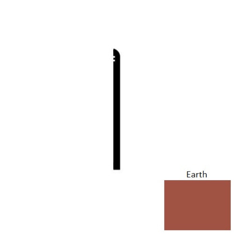 Earth Vinyl Wall Base, 6" x 48" x 1/8" Straight