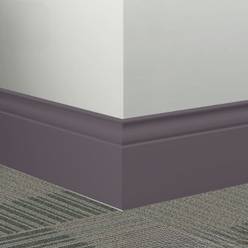 Johnsonite Poetry Plum Rubber Millwork Contoured Wall Base - 5 1/4" X 96" X 3/8" Inflection - Millwork Contoured Wall Base