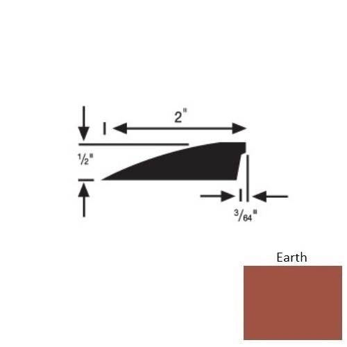 Flextones Earth Vinyl 157 Reducer - 1/2" X 12 Ft - Thermoplastic