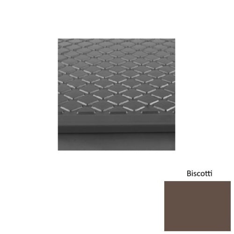 Solid 30 Biscotti Diamond Rubber (Sq) With Safety Yellow Abrasive Strip Stair Tread - Textured