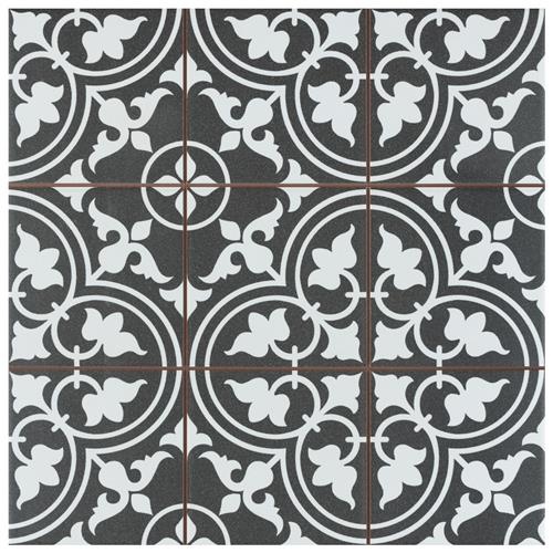 Harmonia Classic Black Ceramic Tile - Matte - 13" X 13"