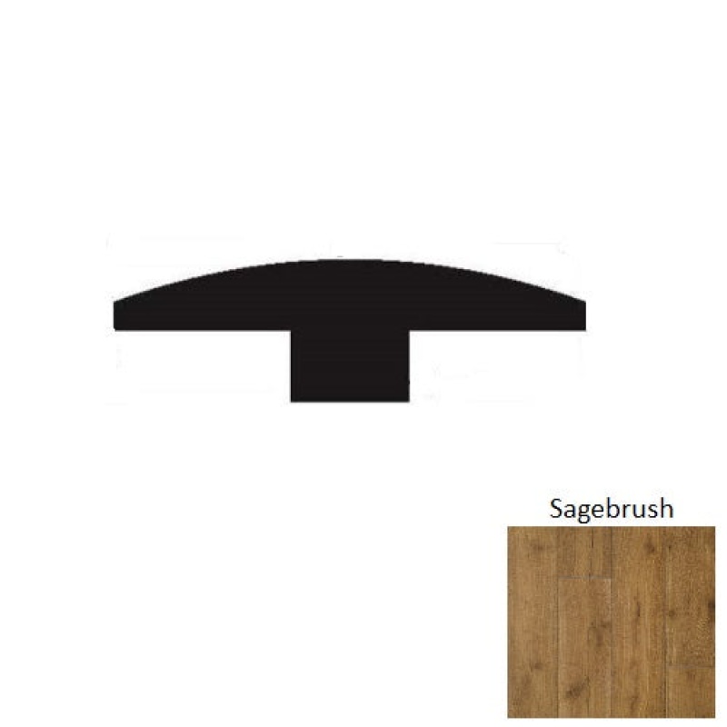 Taverne Sagebrush Hardwood Moulding / Trim - 2" X 90" T Molding - Wire Brushed