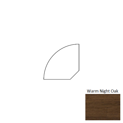 Serenity Warm Night Oak Cork Moulding / Trim Flooring - 78" Quarter Round - Hot Coating