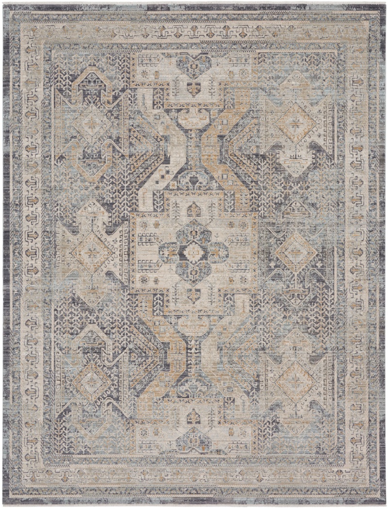 Lynx Ivory Charcoal Vintage Area Rug