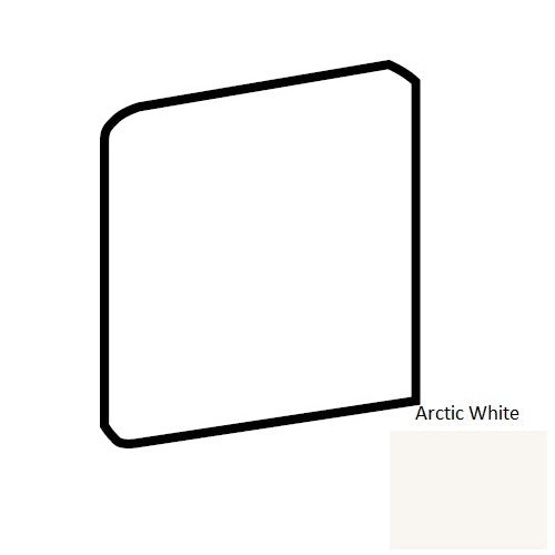 Color Wheel Classic Arctic White 6" x 6" Ceramic Bullnose Corner