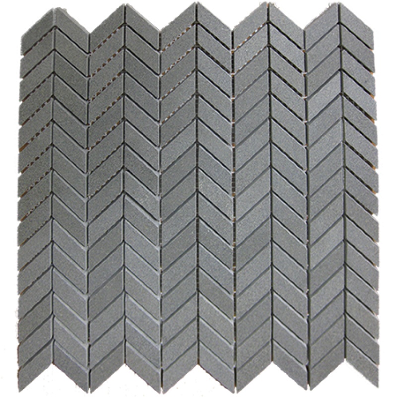Basalt Gray Basalt Mosaic - Mini Chevron - Honed
