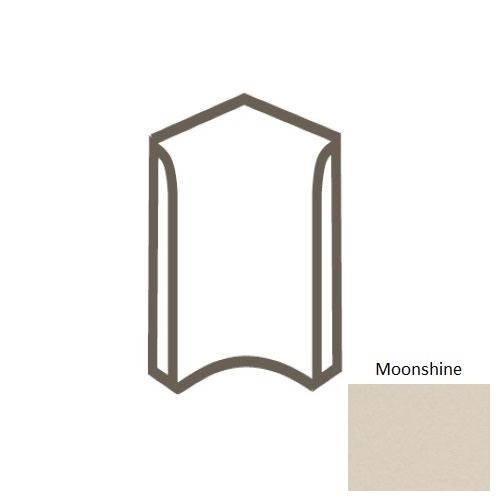 Keystones Unglazed Mosaic Moonshine Porcelain Floor & Wall Trim - 2" X 2" Round Cap Outcorner - Matte
